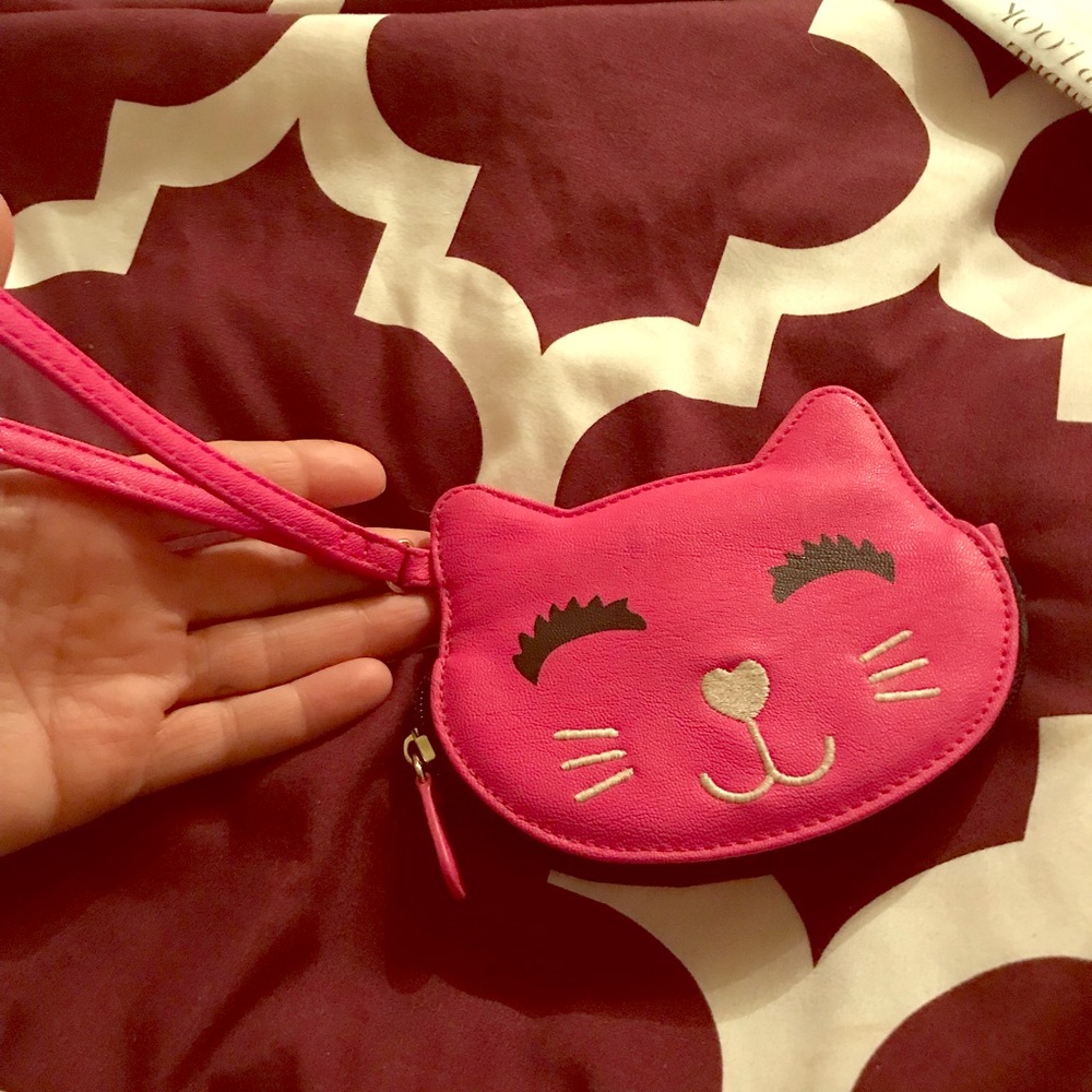 🍥😻Betsey Johnson Pink Kitty Wristlet😻🍥
